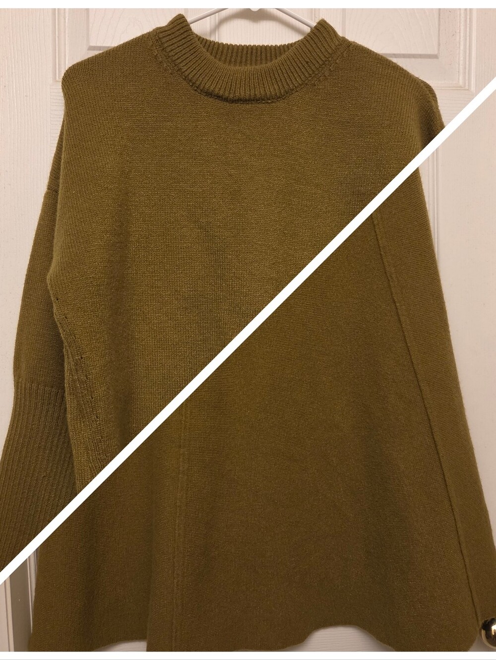 Olive Green Sweater With Skirt